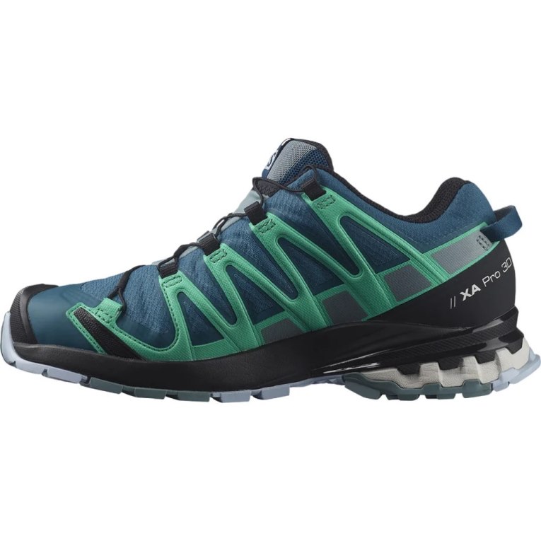 Tenis Para Trail Running Salomon Xa Pro 3d V8 GTX Mujer Azules Turquesa | MX JGZP028